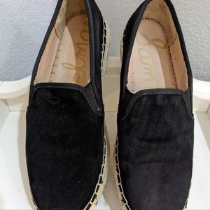 Sam Edelman, Espadrilles, Black Suede, Size 7
